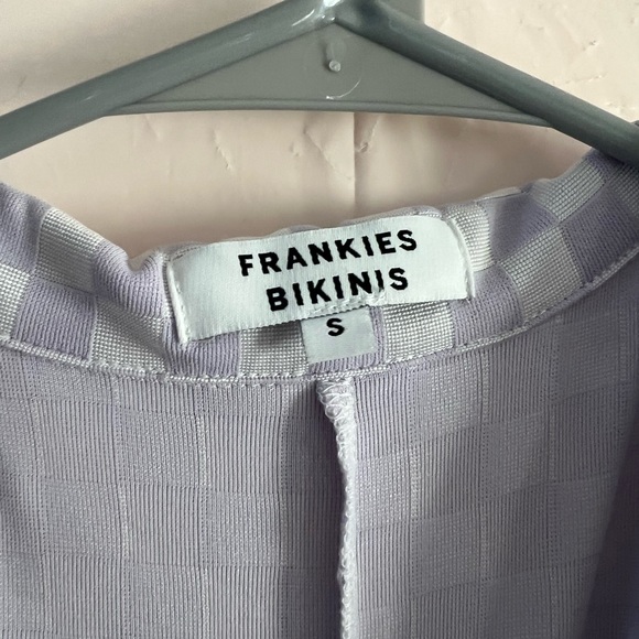 Frankie’s Bikinis romper in purple checkers - Picture 5 of 5